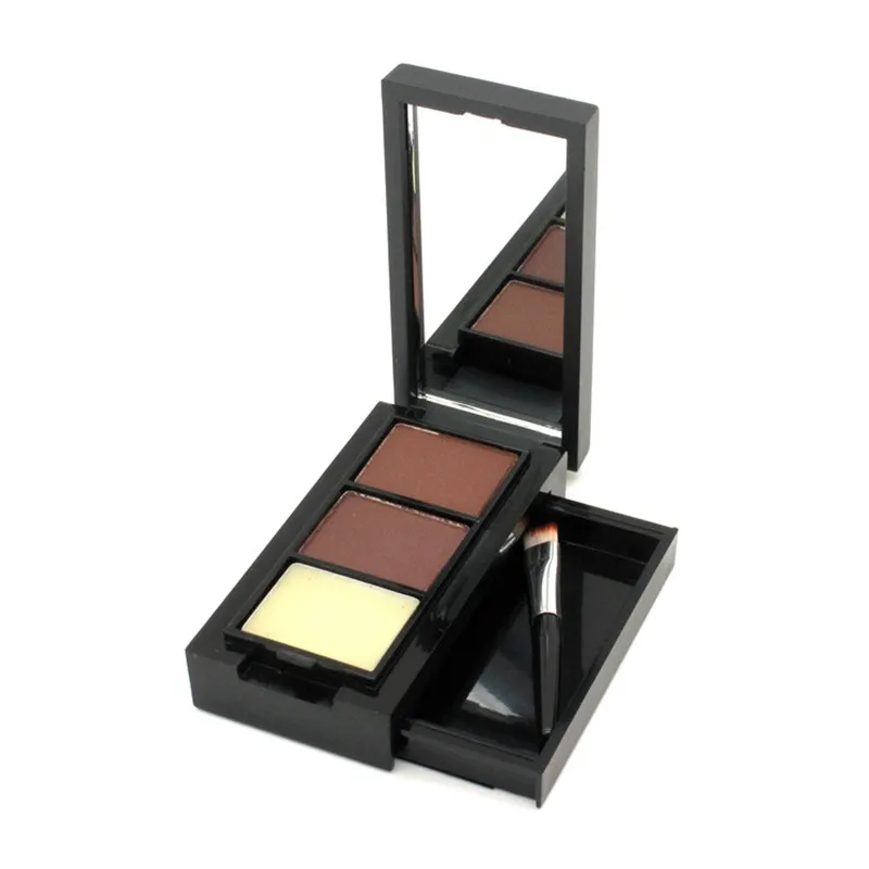 

Professional Eye Brow Makeup Kit 3 Color Pro Eyebrow Powder + Eyebrow Wax Palette + Brush + Eye Shadow Brows Enhancer Cosmetics