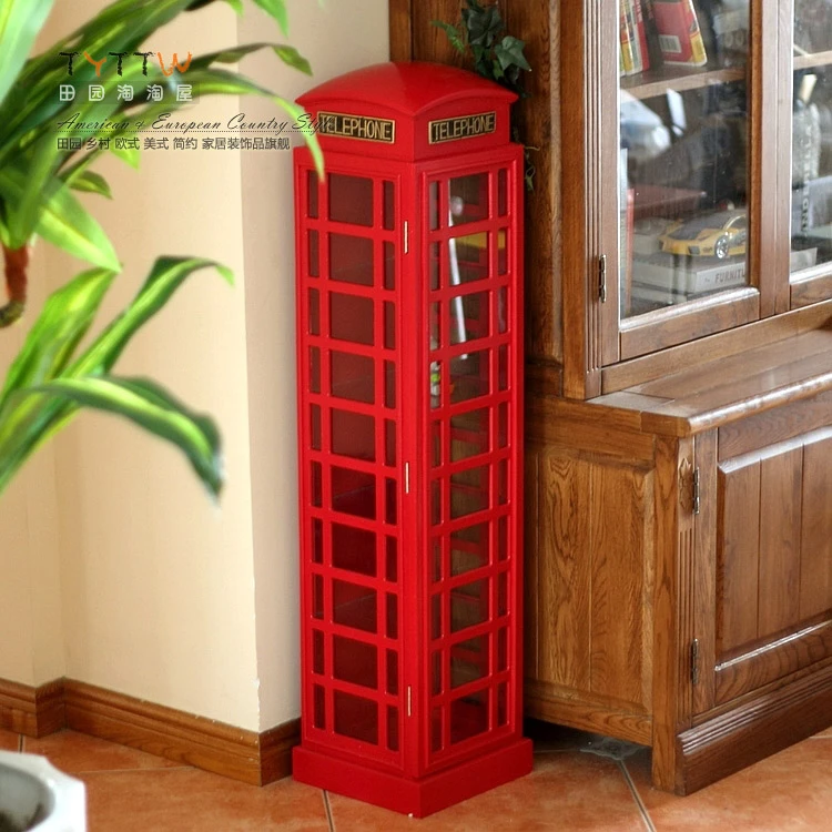 Indoor telephone booth storage cd rack living room decoration