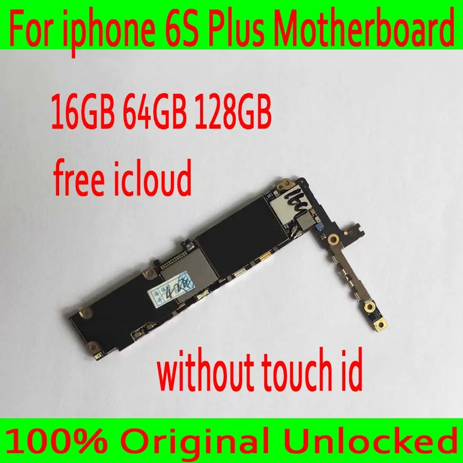 

Without Touch ID for iphone 6S Plus Motherboard,100% Original unlocked for iphone 6S Plus Logic board with OS System Good Tested