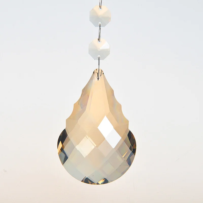 H& D 76 мм шампанского Тыква люстра лампа стекло кристалл призмы часть Suncatcher кулон аксессуары для освещения, упаковка из 5