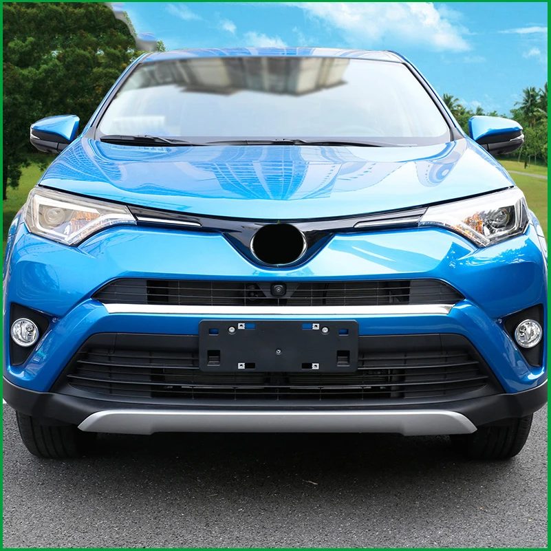 Для Toyota Rav4 Rav 4 2016 2017 ABS Хромированная передняя решетка отделка бампер накладка