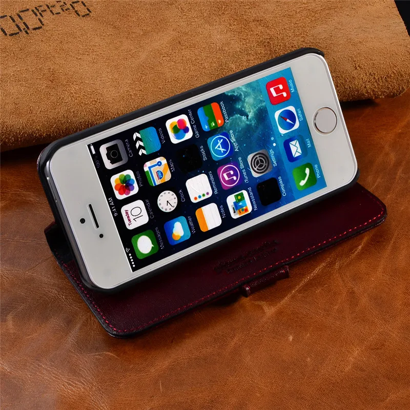 Pierre Cardin натуральная кожа для Apple iPhone 5/5S/SE чехол Роскошный кошелек сумка телефона