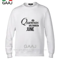 Sweatshirt Women Print Letter Queens Are Born In April Casual Fleece Fashion Brand Clothing Hoodies Jacket Print Letter Coats