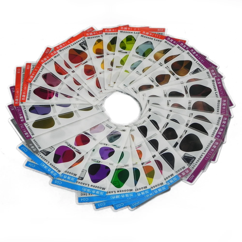 Hair Color Chroma Tone Card Pigment Mixture Palette Guide Paper Styling Tool Hot