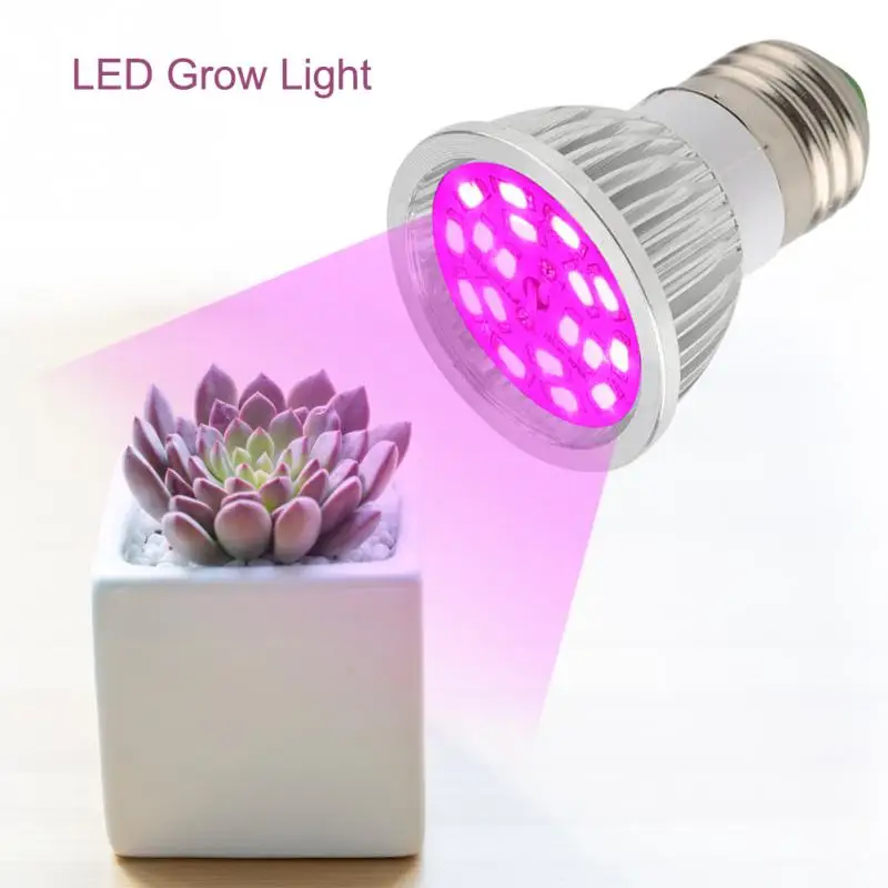 

6W LED Grow Light Full Spectrum LED Hydroponics Light E27 Growth Lamp for Greenhouse Indoor Garden Plant Hydroponic Lighting