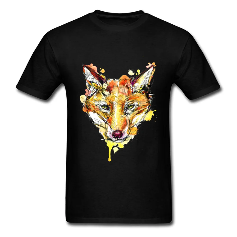 Red Fox Thanksgiving Day 100% Cotton Round Neck Tops Shirt Short Sleeve Family Sweatshirts Cheap Leisure T Shirt Red Fox black
