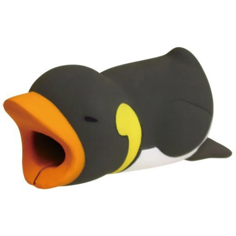 1 шт. kawaii кабель укус животное для iphone протектор в форме намотки собака укус телефон аксессуар шалость игрушка забавный - Цвет: Emperor Penguins