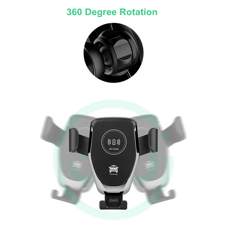 10W Qi Wireless Car Charger Air Vent Mobile Phone Charger For iPhone 8 8 Plus X For Samsung Galaxy S8 S9 Note 9 Huawei Mate 20 Pro 20 RS (20)
