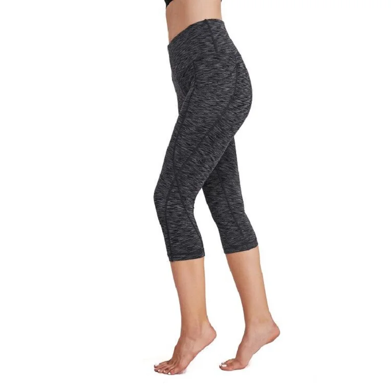 

Women Sports Pants Running Sportswear Stretchy Female Fitness Leggings Seamless Tummy Control Gym Compression Pant GRAY