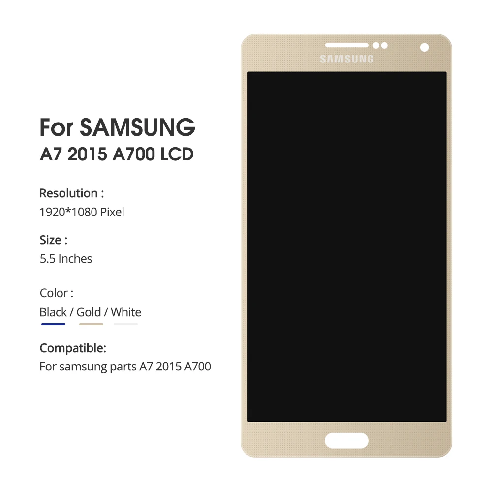 5," супер AMOLED lcd для SAMSUNG Galaxy A700 lcd сенсорный экран дигитайзер для SAMSUNG A7 A700H A700F A700S A700K дисплей