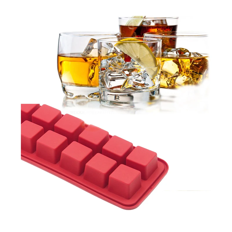 

12-Cavity Silicone Mold For Ice Cube Tray free shipping