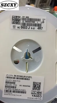 

Home furnishingsRC0603JR-074R7 0603 4.7Ohm 5% 0.1W(1/10W)