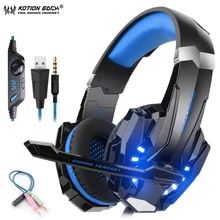 KOTION EACH G9000 Gaming Headphones For Computer Luminous Headset Stereo Bass Wired Headphone With Microphone For PC Laptop PS4 KOTION EACH G9000 Gaming Headphones For Computer Luminous Headset Stereo Bass Wired Headphone With Microphone For PC Laptop PS4