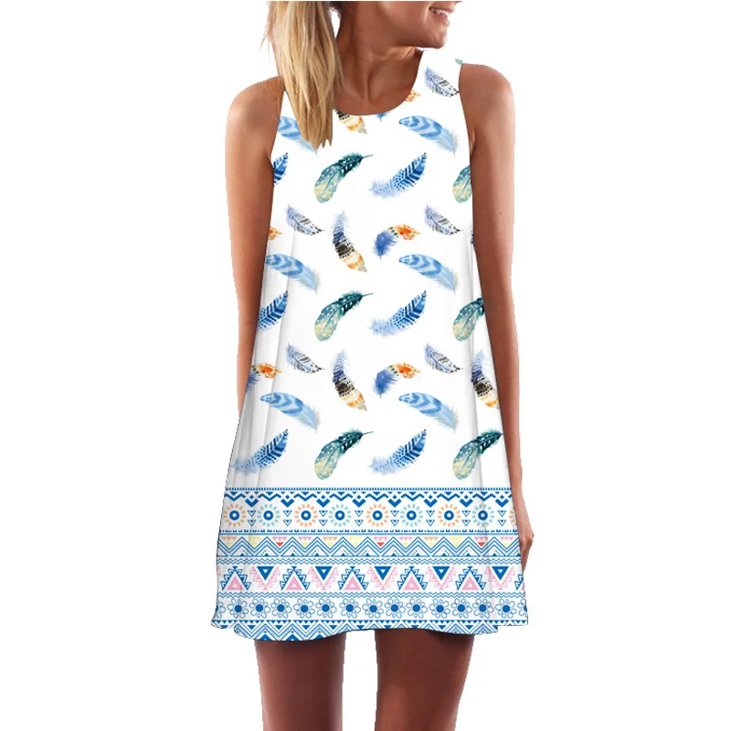 2019 فستان صيفي الأزهار طباعة بوهو فساتين للنساء عارضة الشاطئ فستان الشمس أكمام فلامنغو الشيفون اللباس Vestidos دي فييستا