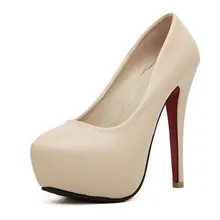 Single 2016 14cm ultra high heels single shoes red sole shallow mouth thin heels single shoes wedding shoes