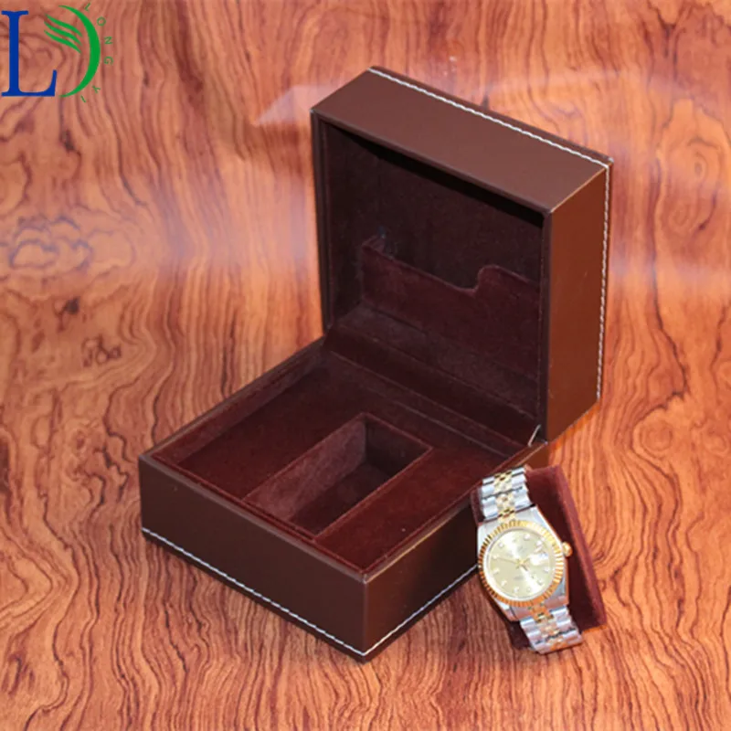 Роскошные кожаные часы шкатулка Дисплей Коллекция чехол для хранения часы Организатор Box держатель деревянные часы поле PU поверхность 4 цвета