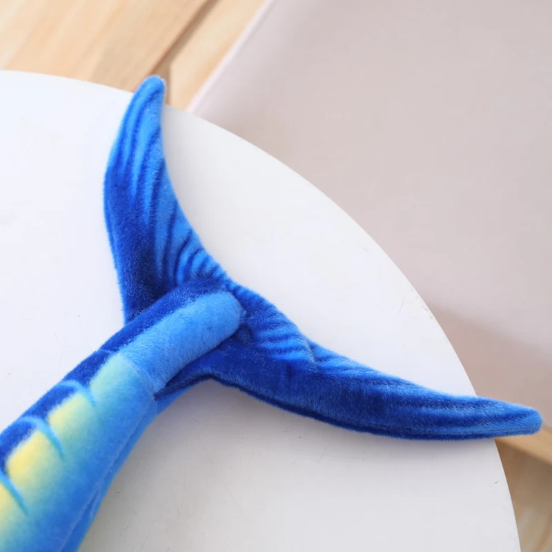 1pc 100cm/140cm Simulation Blue Marlin Plush Pillow Soft Cartoon Animal Shark Stuffed Doll Fish For Gifts Home Decoration Toys
