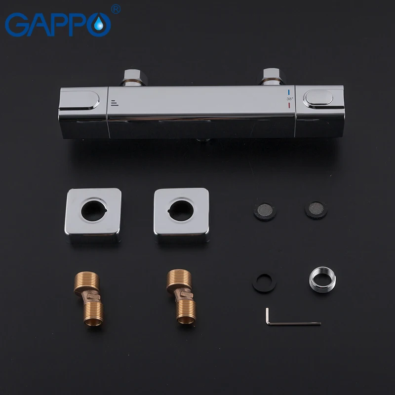 GAPPO shower system thermostatic Bath Shower taps waterfall Bathtub mixer tap rainfall shower thermostat tap torneira