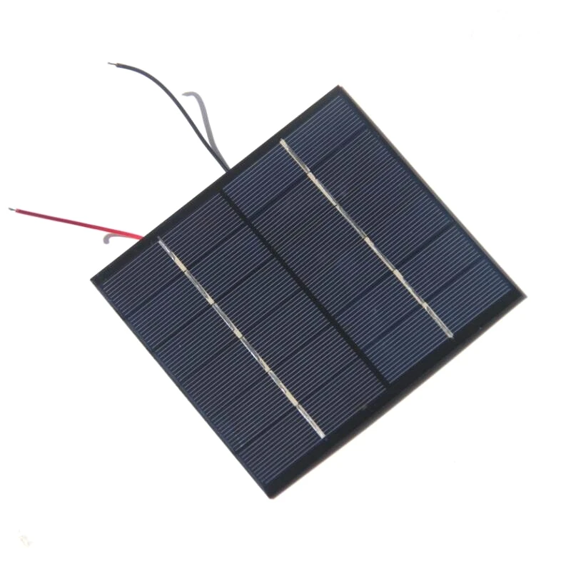 BUHESHUI 2,5 W 6 V Мини солнечных батарей поликристаллическая солнечная панель+ провод DIY Солнечная батарея Зарядное устройство Системы исследование эпоксидной смолы 115*130 мм