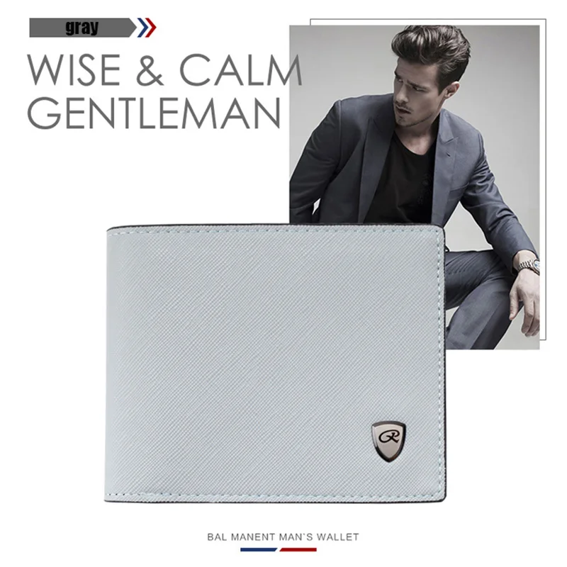

Leather Wallets Men Short Hasp Casual Black Zipper Coin Purses Male Credit Card Holder Popular