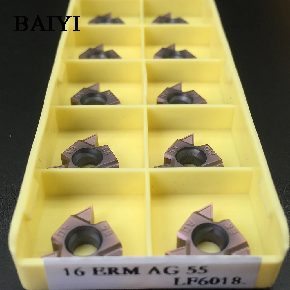 10 шт. 16ERM AG55 LF6018 карбидные резьбовые вставки для рабочего стола лезвие резьбового