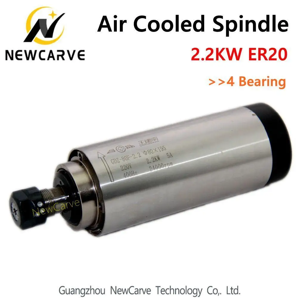 

Changsheng 2.2KW Air Cooled Spindle Motor ER20 Electric Motor With 4 Bearing Newcarve