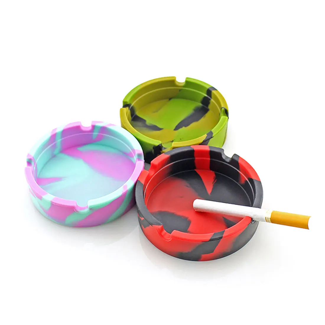 Портативный Анти-скальдинг держатель для сигарет многоцветный экологичный силиконовый мягкий круглая пепельница держатель лотка