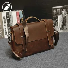 ETONWEAG New 2017 men brands cow leather business style handbags laptop shoulder bags brown cover high quality messenger bag
