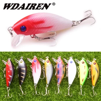 

1Pcs Pesca Minnow Wobblers Fishing Lure 45mm 3.5g Crankbait Japan Bass Artificial Float Hard bait Fishing Tackle DW-201