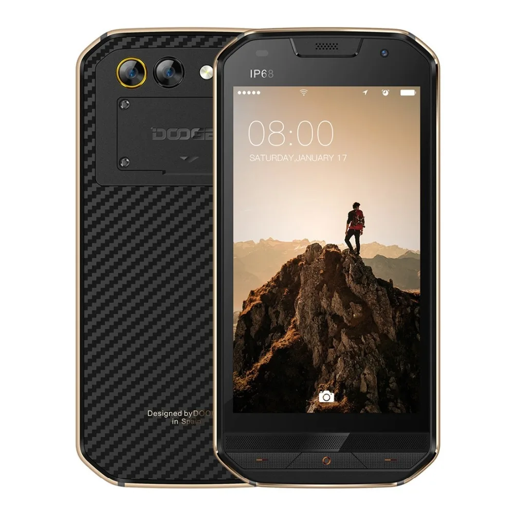 Doogee S30 Ip68 Водонепроницаемый 8mp сзади двойной камеры мобильного телефона 5580 mah 5,0 "Isp Hd 4 ядра 2 gb + 16 gb противоударный 4g мобильный телефон