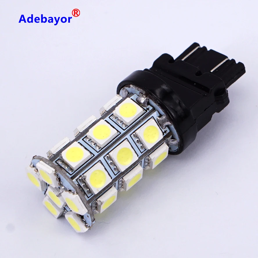 20X автомобильный светильник T25 3157 P27/7W 5050 SMD 27LED стоп сигнал белого цвета бесплатная