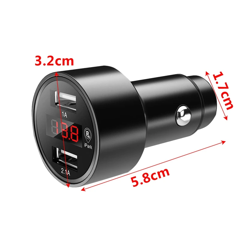 سيارة GPS المقتفي محدد الوقت الحقيقي جهاز تعقب المزدوج USB شاحن سيارة الفولتميتر المدمجة خفيفة الوزن الفضاء توفير المحمولة