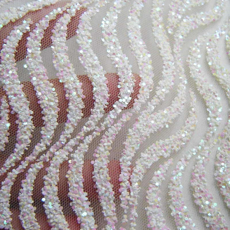 1 piece fashion glitter sequins evening dresses net fabric glued