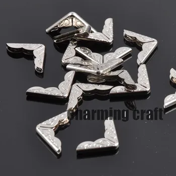 

17x17x2mm Metal Corners For Books Scrapbooking Photo Albums Menus Corner Protectors Metal Crafts DIY 100pcs CP0330