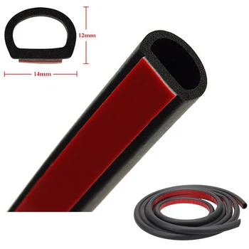 

4Meter Big D Car Rubber Seal Sound Insulation Car Styling Door Seal Weatherstrip Car Supplies Sealing Strips Auto Rubber Seals