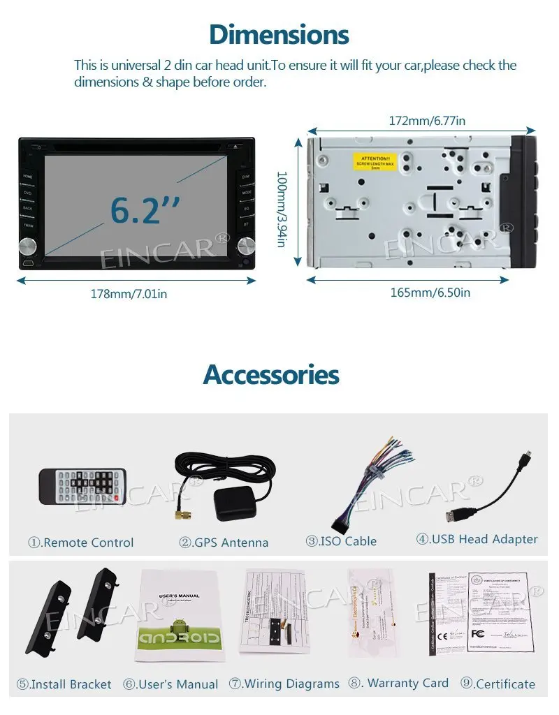 Flash Deal Android 7.1 Car Stereo 2Din CD DVD Player GPS Navigator Support Bluetooth 3G/4G WIFI OBD2 DAB+ CAM-In+Free Wireless Rear Camera 5