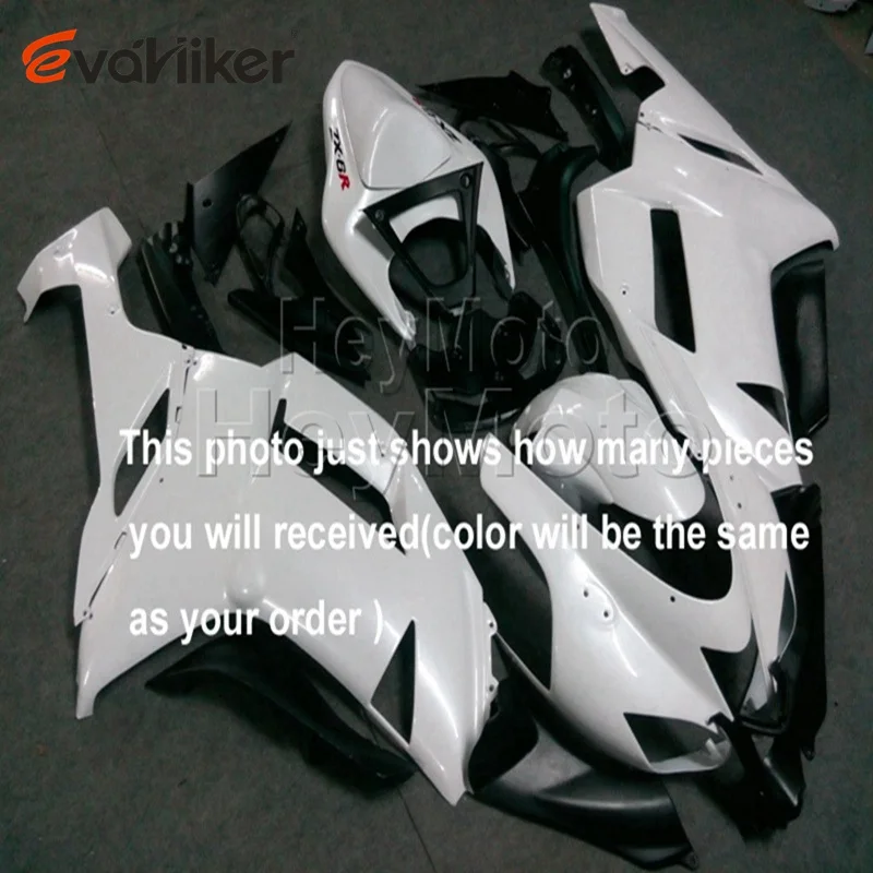Мотоцикл корпус обтекателей для ZX6R 2007 2008 Фиолетовый Огонь ZX-6R 07 08 ABS Пластик