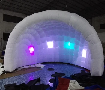 

High quality inflatable half dome tent with LED light for party toy tent