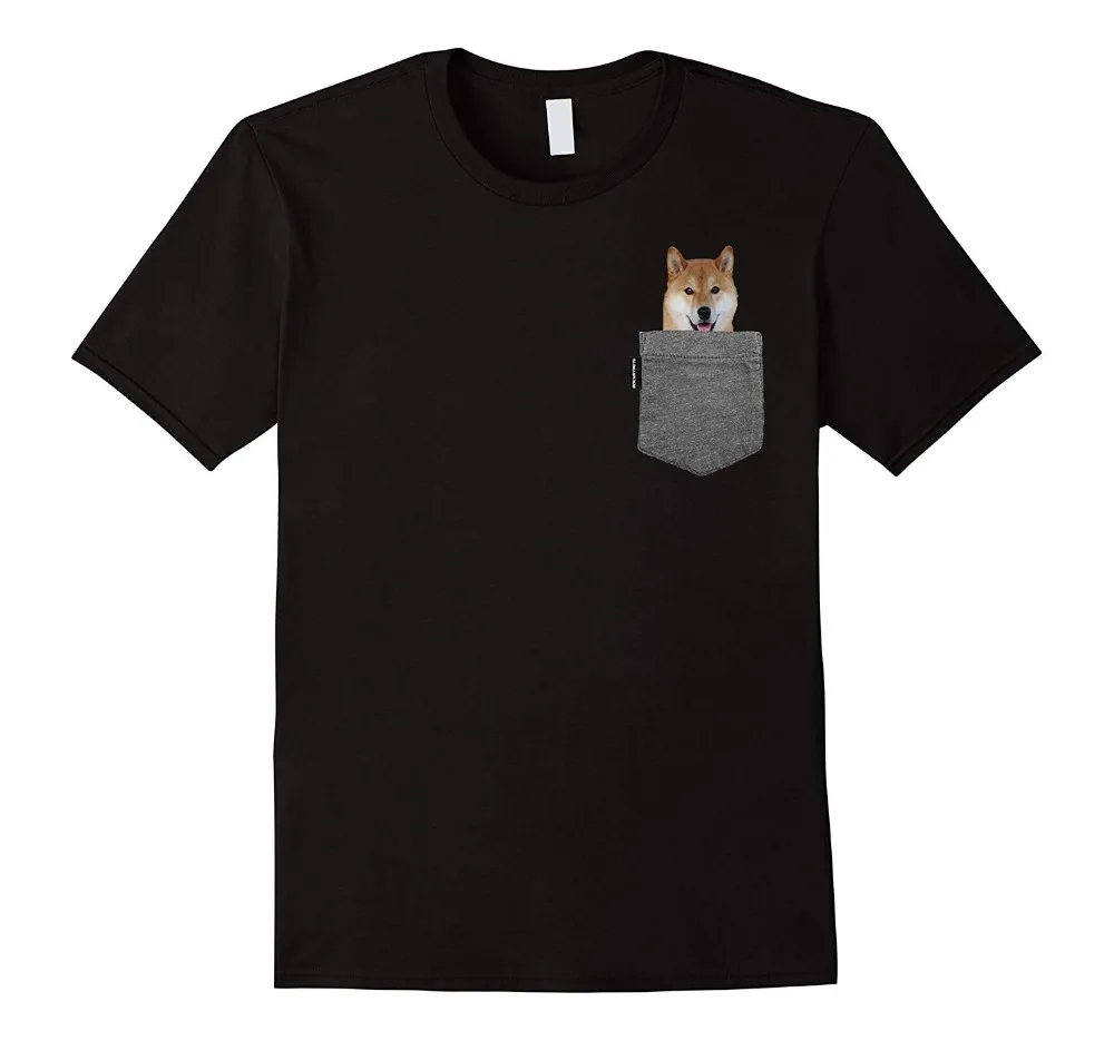 Мода хлопок Slim Fit Топ собака в вашем футболка с карманами Косплей Shiba «Лисья Секретная служба»(Inu рубашка Doge, футболка с логотипом