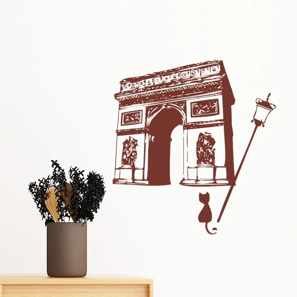

Arch Of Triumphal France Paris Landmark Removable Wall Sticker Art Decals Mural DIY Wallpaper for Room Decal
