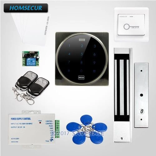 

HOMSECUR New Elegant Waterproof 125Khz RFID Access Control System With 180KG Magnetic Lock