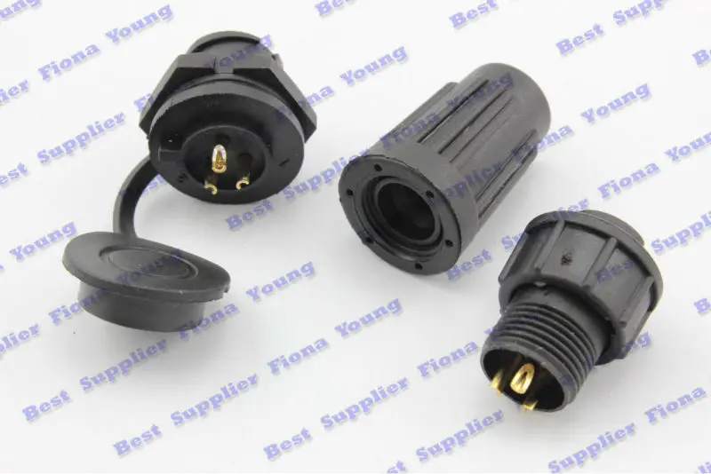 5 pcs\lot Black Straight Waterproof XLR Plug Aviation Electrical