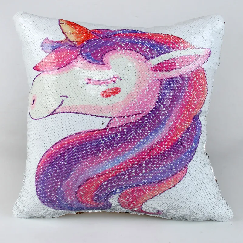 Sequins Reversible Color Changing Unicorn Cushion Cover | Unilovers