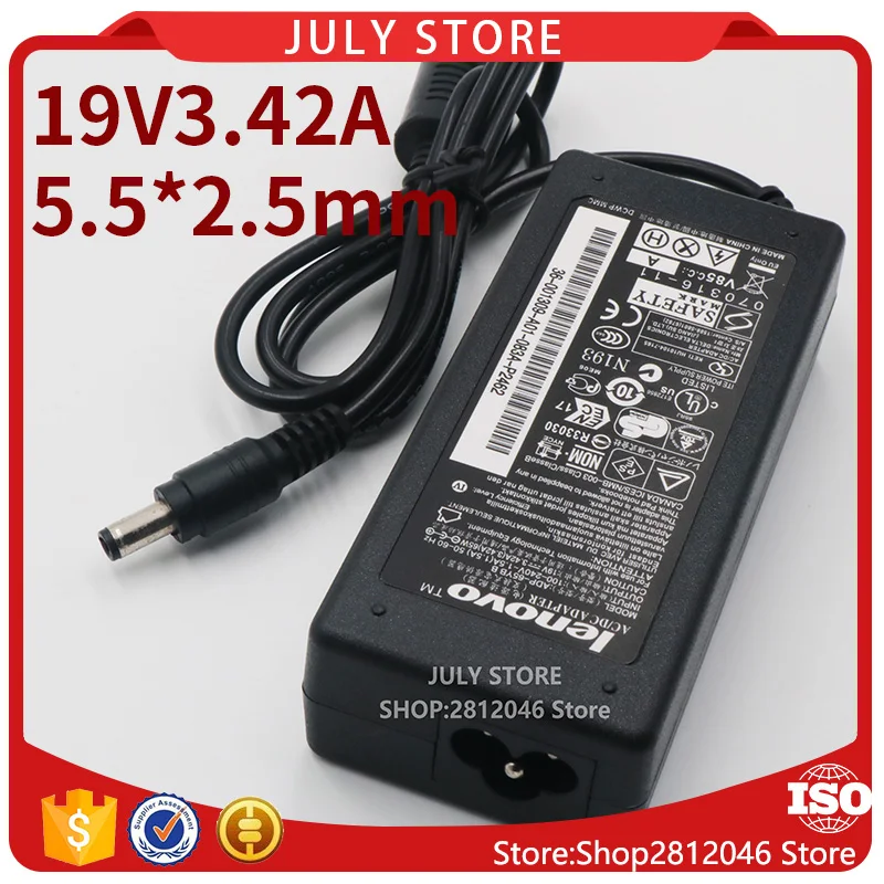 

19V3.42A 5.5*2.5 Laptop Power AC Adapter Supply charger For Lenovo S9 S10 S10-2 3000 G230 G430 G450 G455 G460 G530 G555 G560