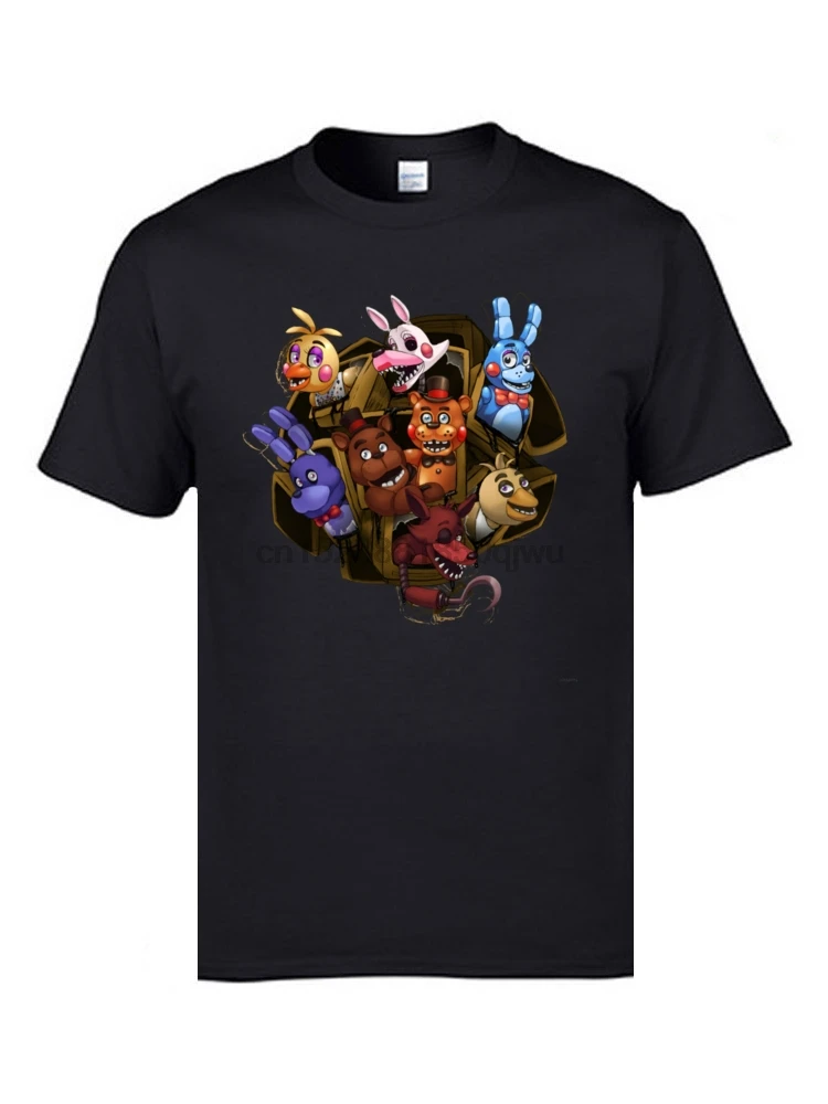 Футболки для видеоигр Five Nights At Freddys топы студентов с забавным дизайном футболки