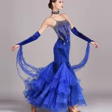 Платье для соревнований бальных танцев, стандартные платья, современный танцевальный костюм, платье для бальных танцев, стразы S7016