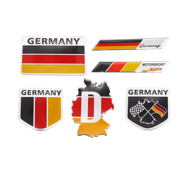 3d Aluminum Germany Sticker German Flag Emblem Decal For Audi Bmw