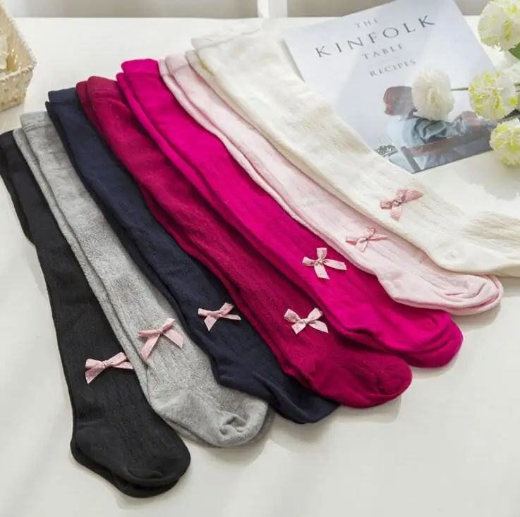 

Cotton baby girls pantyhose spring autumn big PP plus crotch kid girl Tight bottoming 7colors 2sizes TZ05