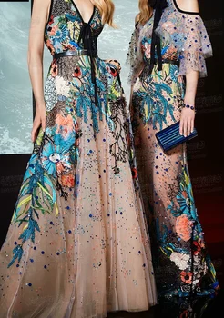 

0.5meter expensive NEW fashion 3D color Hollow Embroidered yarn lace fabric for DIY wedding dress cloth