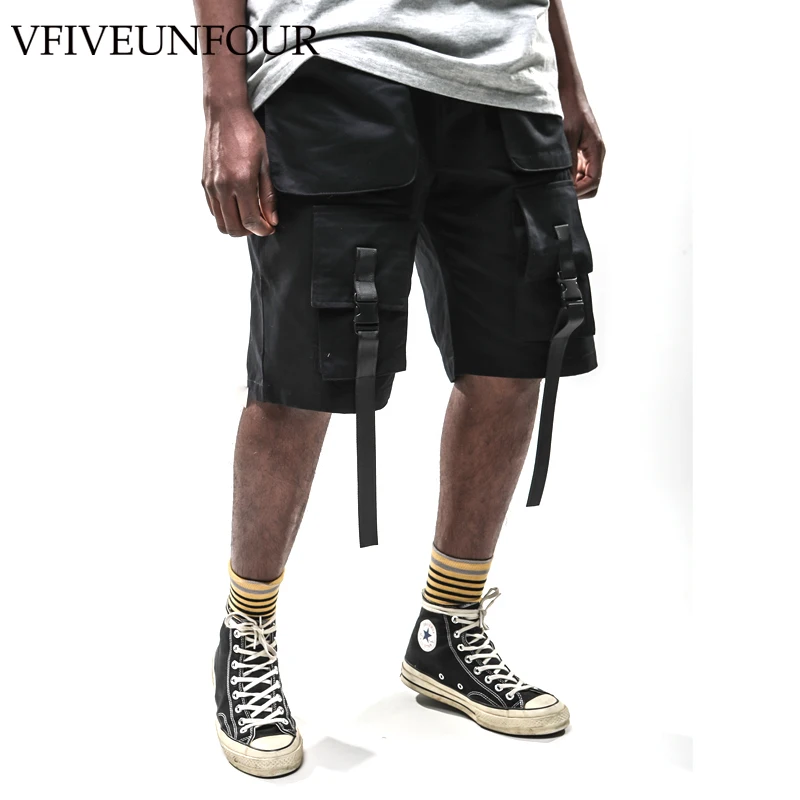 

VFIVEUNFOUR 2019 Harajuku Vintage Cargo shorts men hip hop clothing Summer Pocket casual Loose shorts Casual Trousers